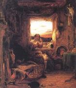 Mulready, William Interior of an English Cottage (mk25) oil painting